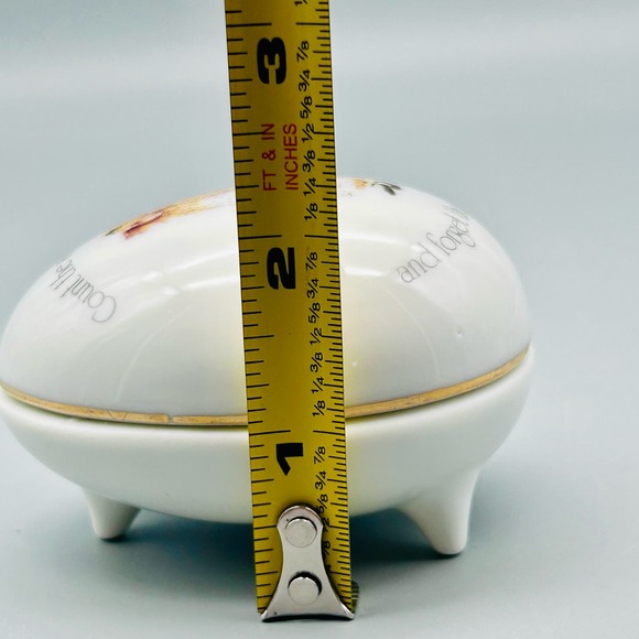 1970’s Holly Hobbie Porcelain Egg Shaped Trinket Box - Picture 9 of 9